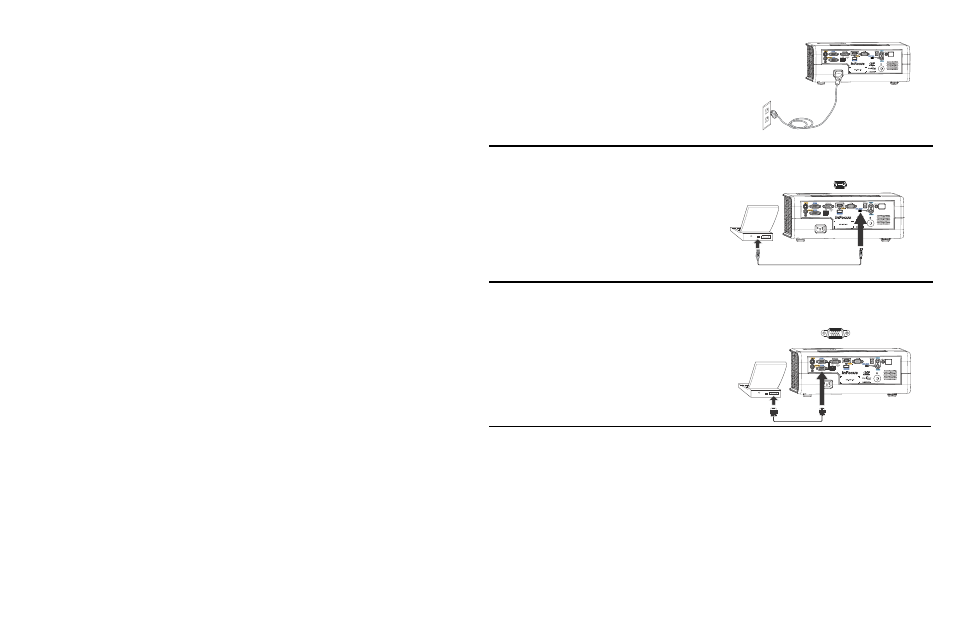 Connecting power, Connecting a computer source | InFocus IN3116 User Manual | Page 9 / 46