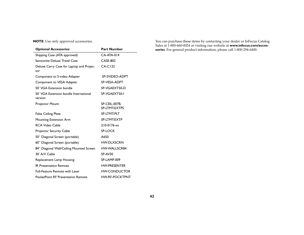 InFocus X1 User Manual | Page 42 / 49