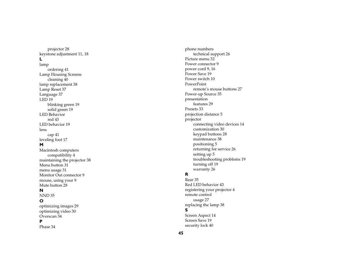 InFocus X1 User Manual | Page 45 / 49