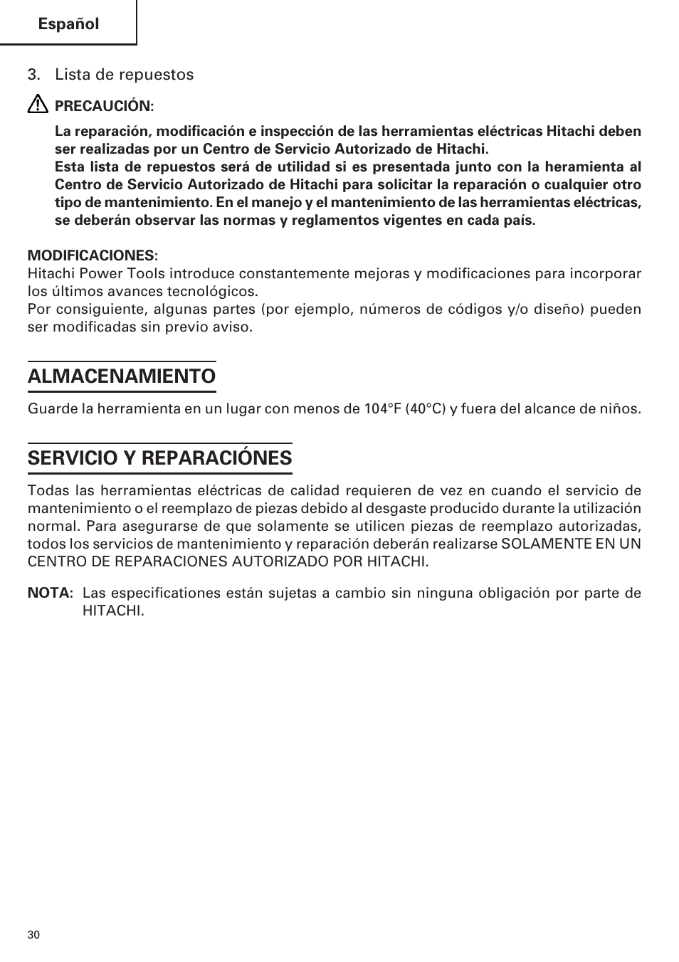 Almacenamiento, Servicio y reparaciónes | InFocus UC 18SD User Manual | Page 30 / 32