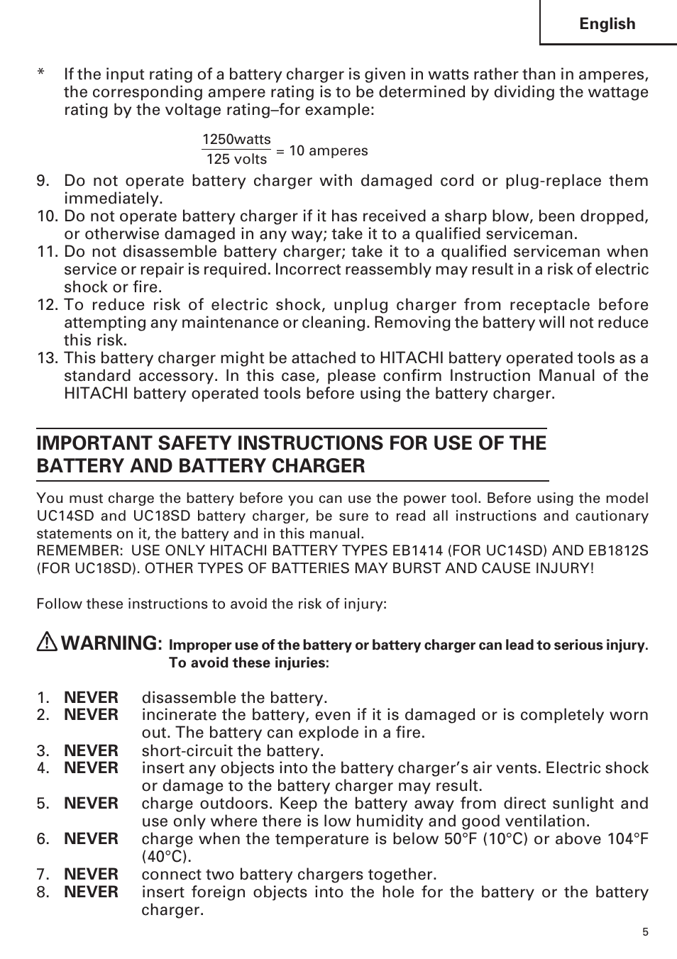 Warning | InFocus UC 18SD User Manual | Page 5 / 32