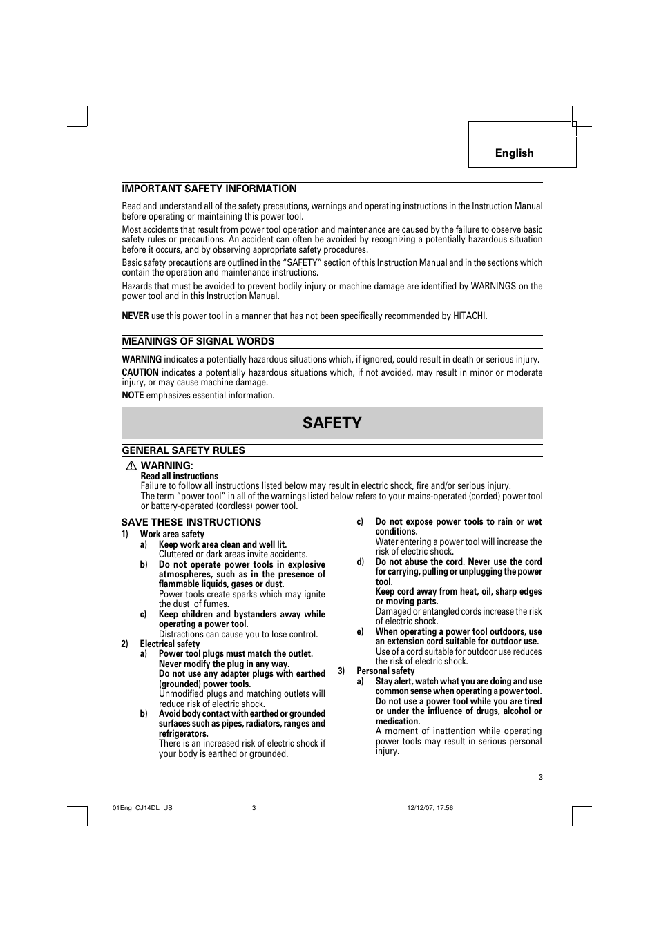 〱䕮束䍊ㄴ䑌录, Safety | InFocus CJ 14DL User Manual | Page 3 / 64