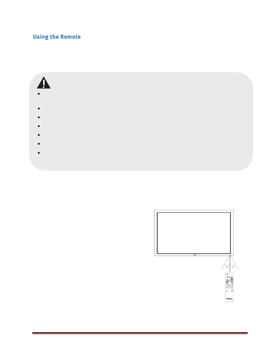 Using the remote | InFocus INF5520 User Manual | Page 15 / 62