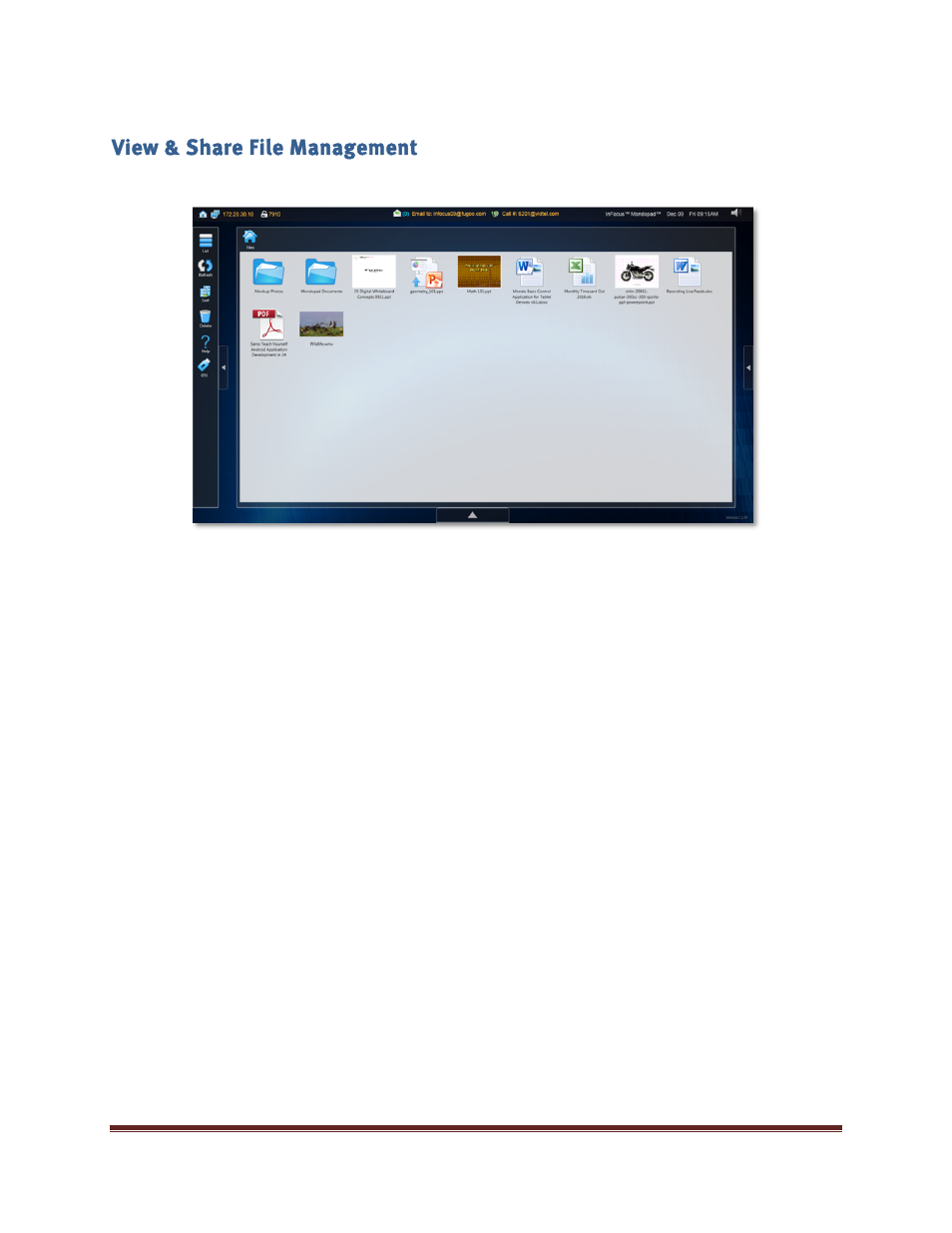 View & share file management | InFocus INF5520 User Manual | Page 26 / 62