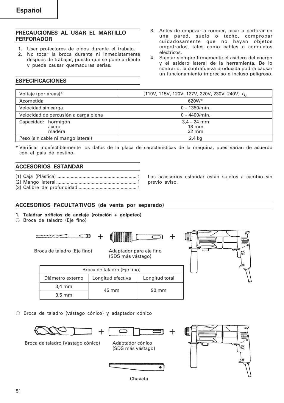 Español | InFocus DH 24PC User Manual | Page 52 / 66