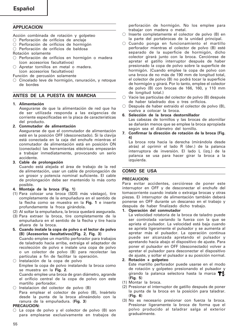 Español | InFocus DH 24PC User Manual | Page 56 / 66