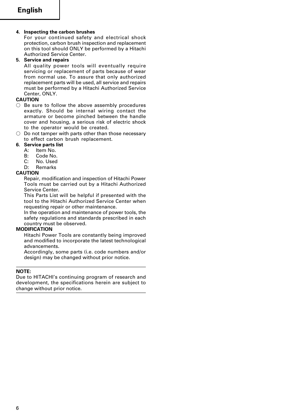 English | InFocus W 6V4 User Manual | Page 7 / 17