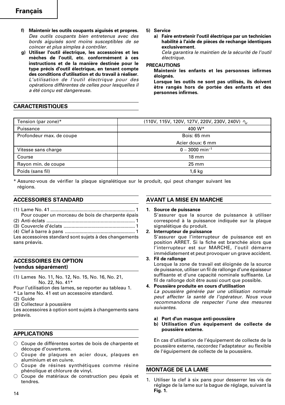 Français | InFocus F C J 65V User Manual | Page 16 / 38