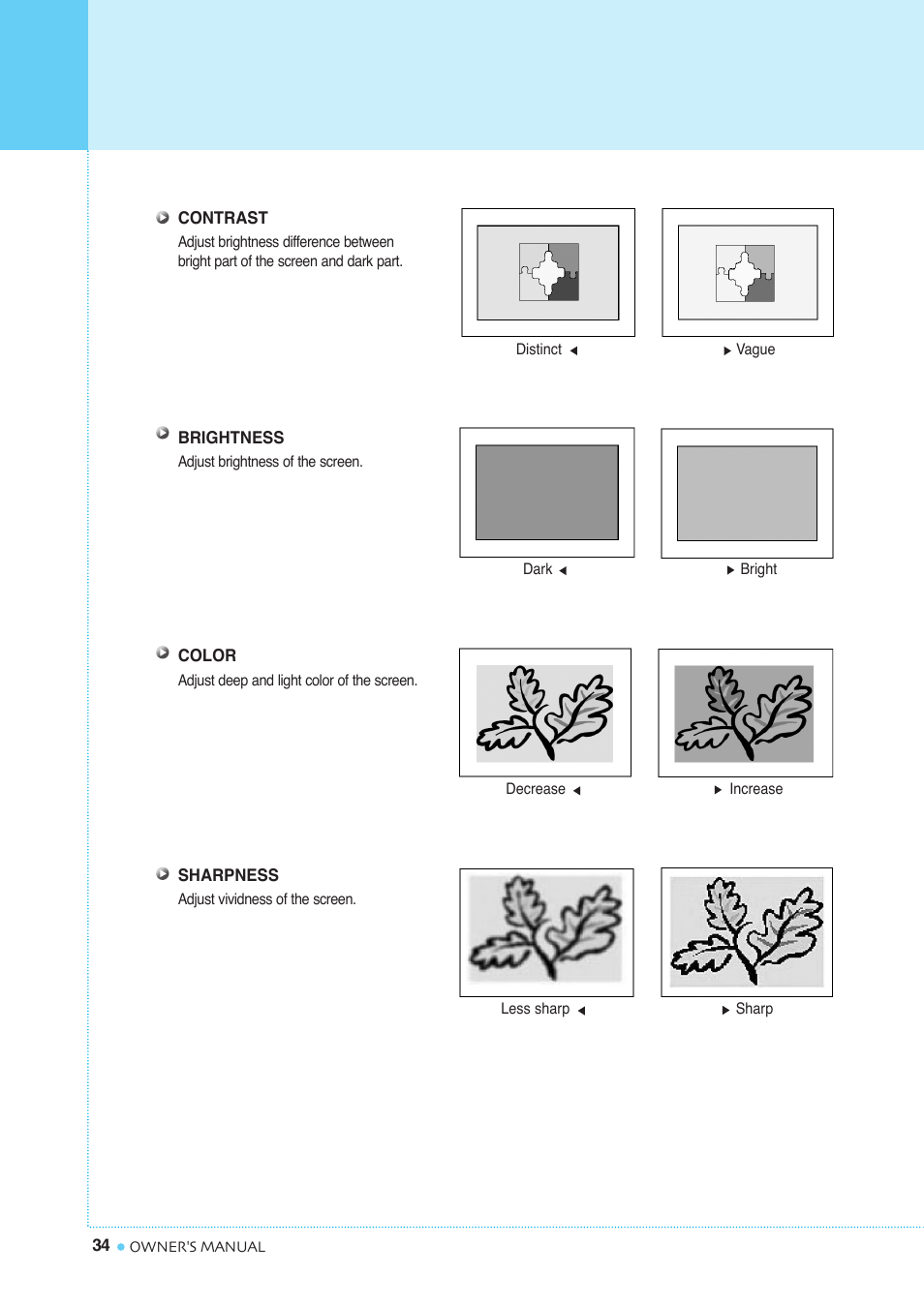Setting the picture | InFocus TD40 PAL User Manual | Page 35 / 55