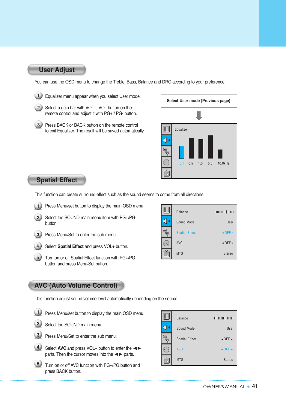 Setting the sound | InFocus TD40 PAL User Manual | Page 42 / 55
