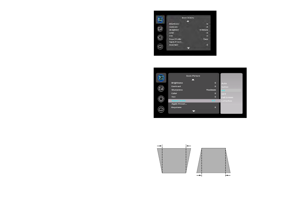 Basic picture menu | InFocus IN1503 User Manual | Page 28 / 40