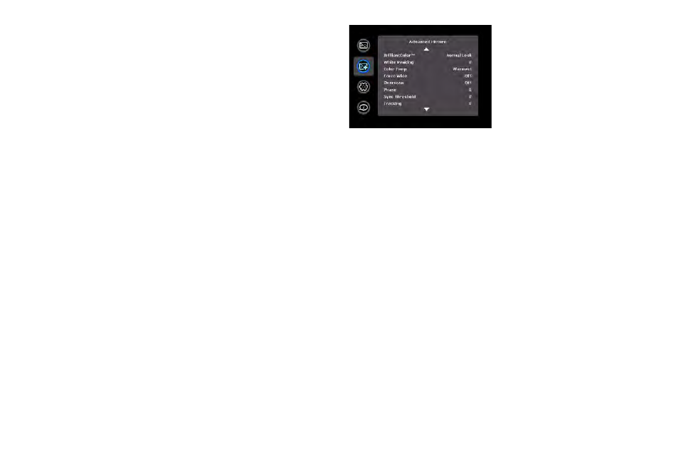 Advanced picture menu | InFocus IN1503 User Manual | Page 29 / 40