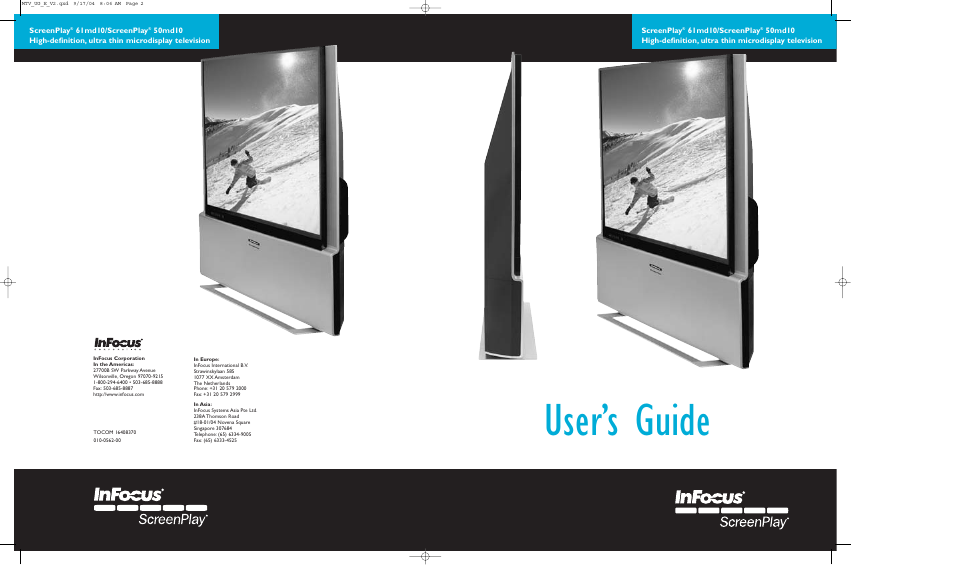 User’s guide | InFocus 61md10 User Manual | Page 100 / 100