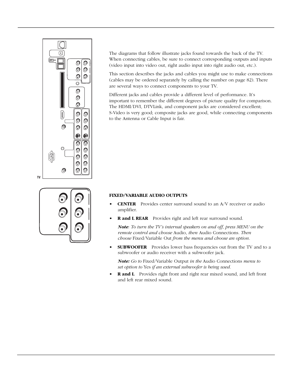 Connections & setup, Explanation of jacks and cables, Chapter 1 11 audio/video outputs | InFocus 61md10 User Manual | Page 13 / 100