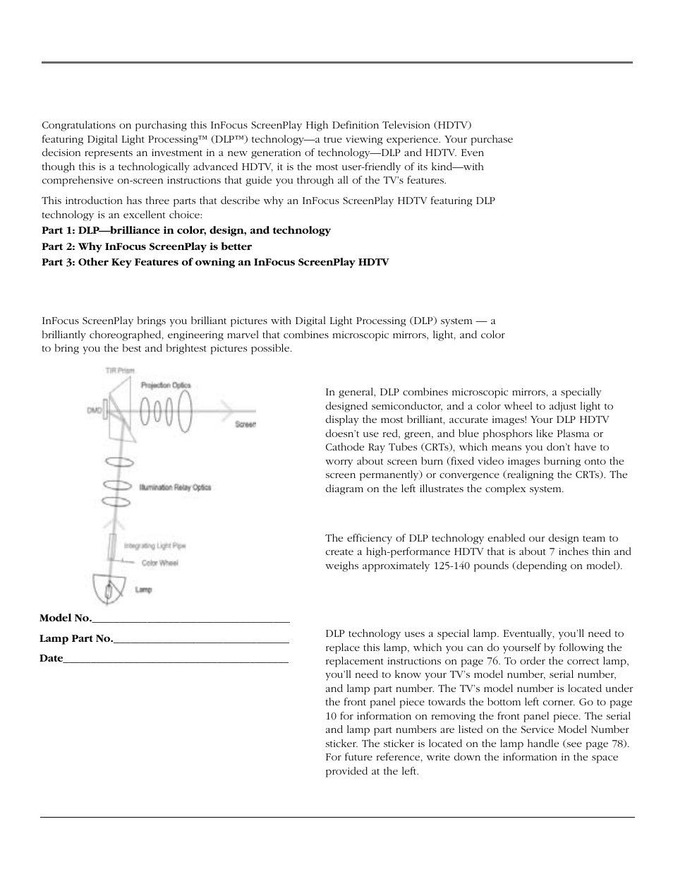 InFocus 61md10 User Manual | Page 3 / 100