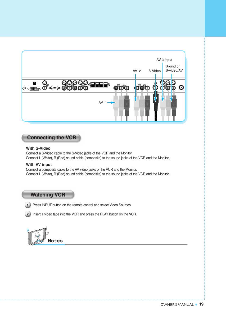 Connecting the vcr, Watching vcr | InFocus TD40 NTSC User Manual | Page 20 / 53