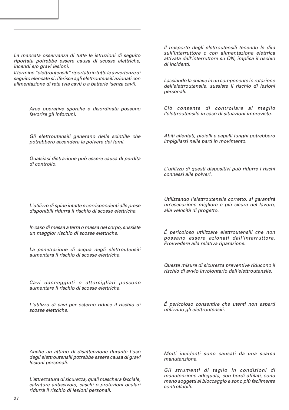 Italiano | InFocus DS 14DAL User Manual | Page 28 / 70