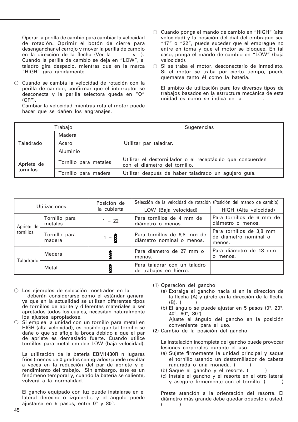 Español | InFocus DS 14DAL User Manual | Page 46 / 70