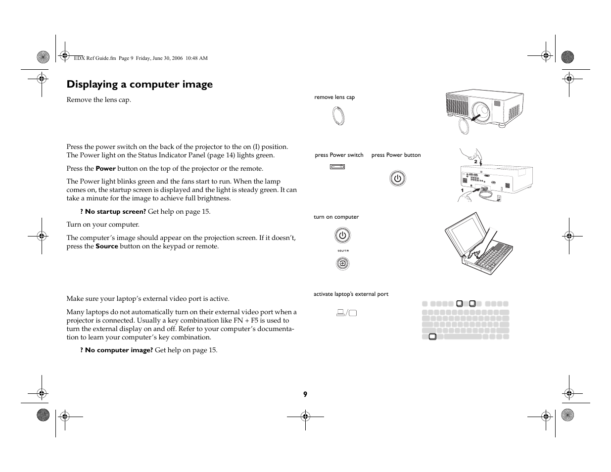 Displaying a computer image | InFocus IN42ff User Manual | Page 10 / 49