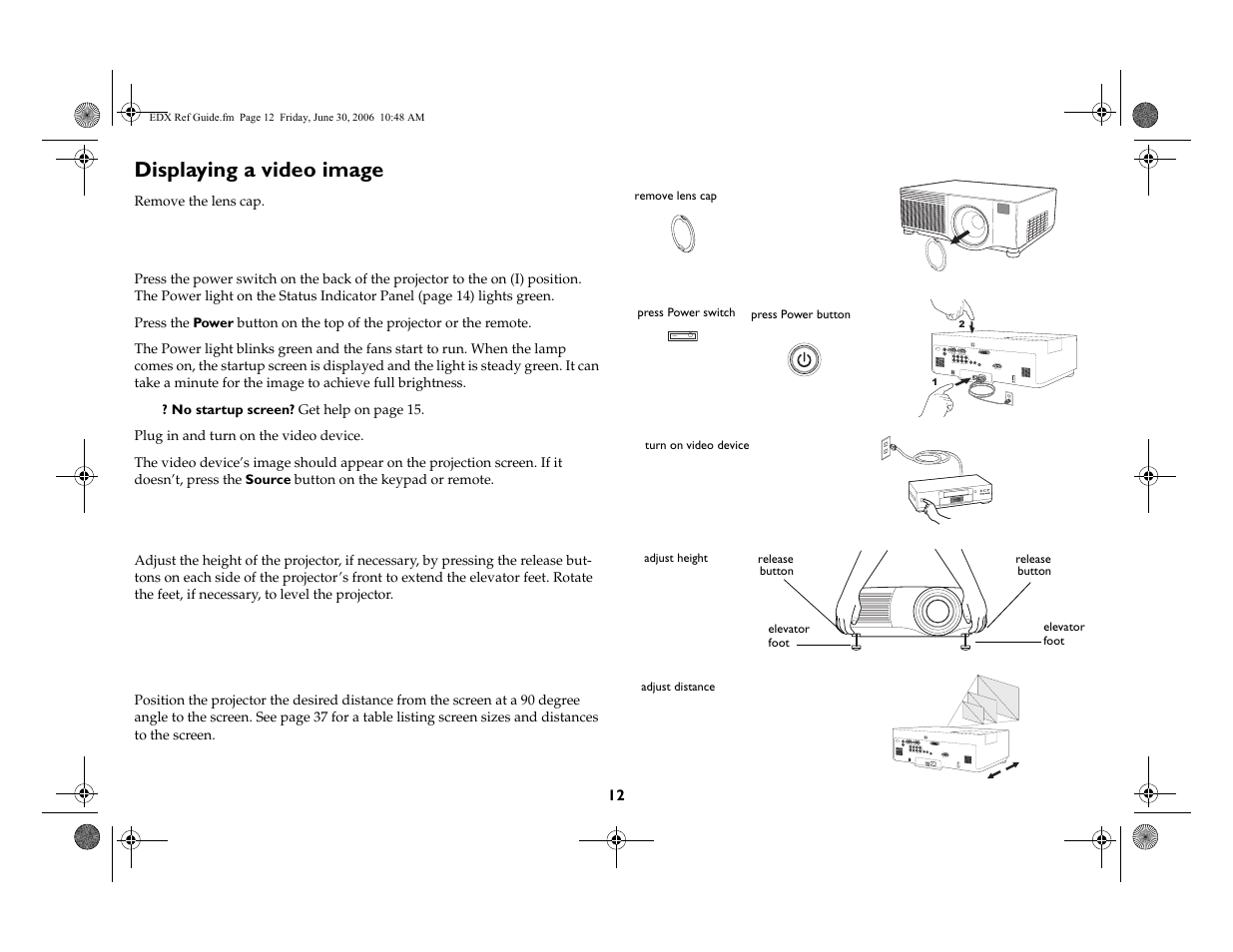 Displaying a video image | InFocus IN42ff User Manual | Page 13 / 49