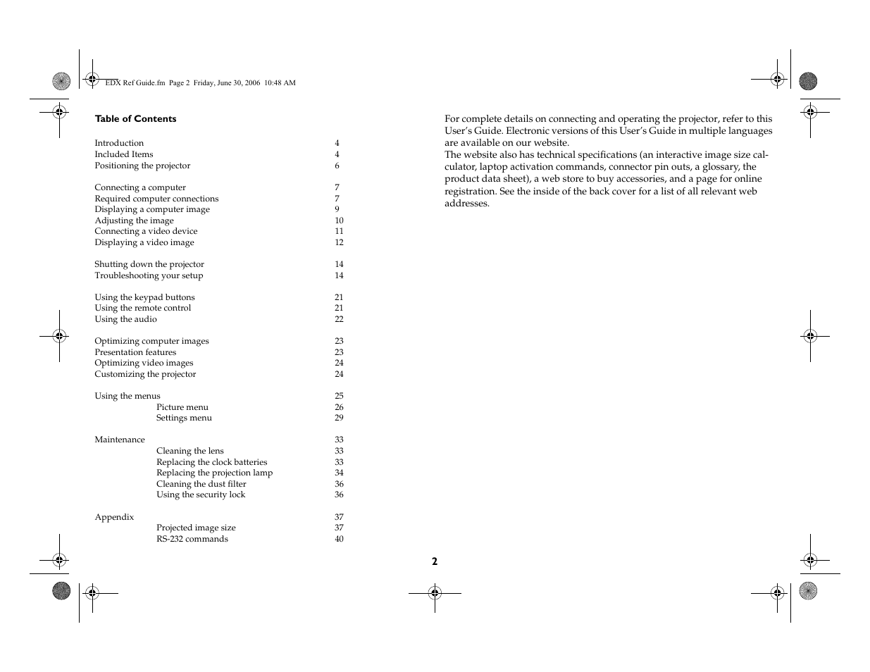 InFocus IN42ff User Manual | Page 3 / 49