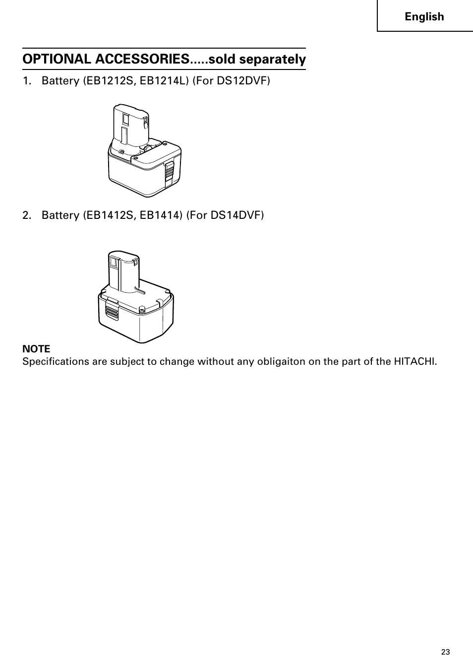 Optional accessories.....sold separately | InFocus DS 14DVF User Manual | Page 23 / 68