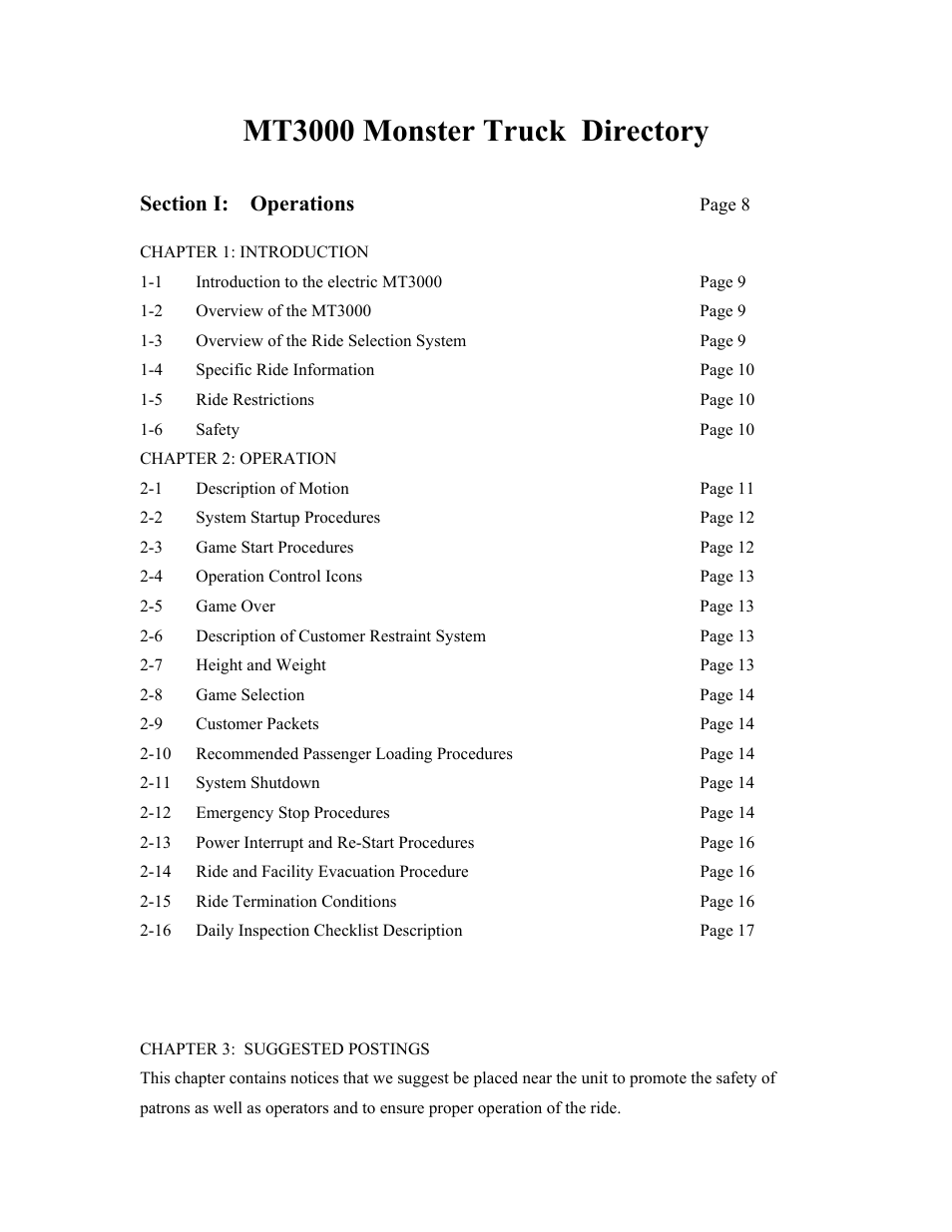 Mt3000 monster truck directory | InFocus MaxFlight MT3000(B) User Manual | Page 2 / 121