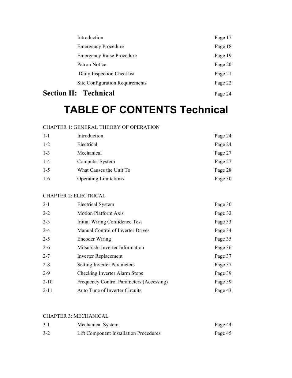 Table of contents technical | InFocus MaxFlight MT3000(B) User Manual | Page 3 / 121