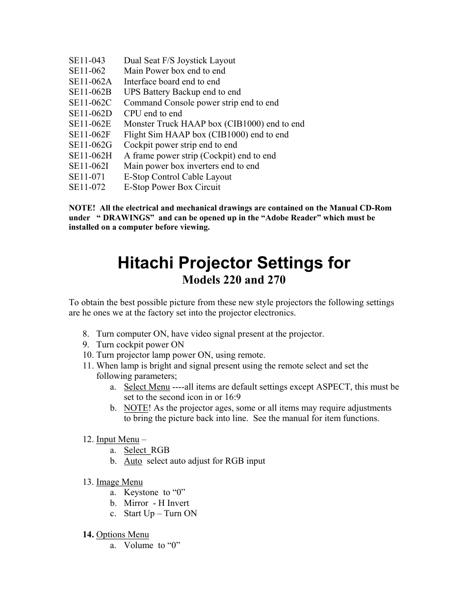 Hitachi projector settings for | InFocus MaxFlight MT3000(B) User Manual | Page 91 / 121