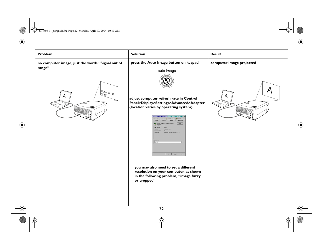 InFocus 4805 User Manual | Page 23 / 50