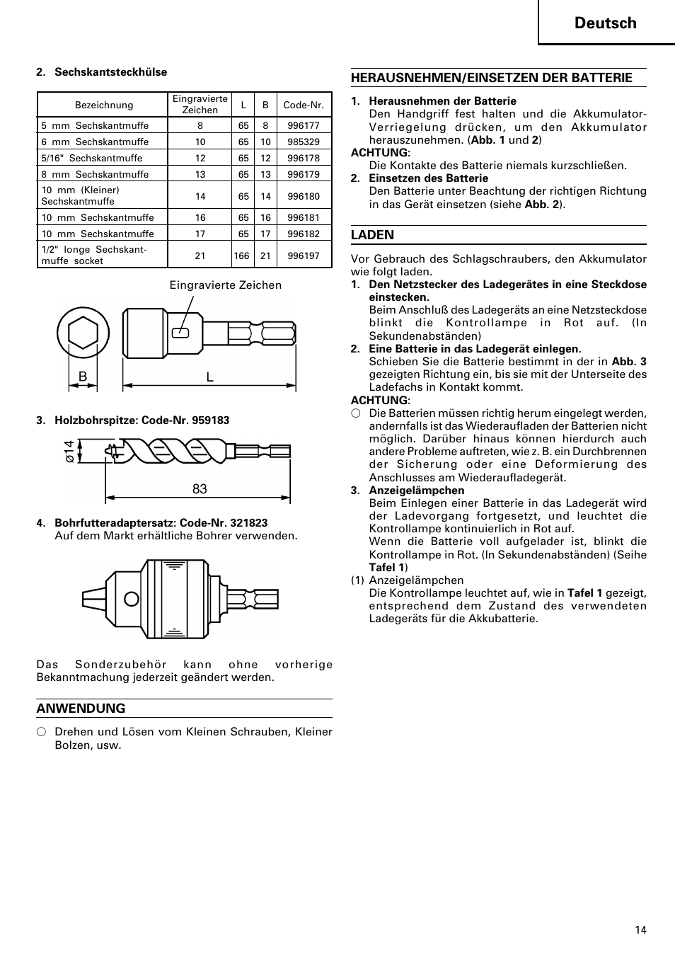 Deutsch, Anwendung, Herausnehmen/einsetzen der batterie | Laden | InFocus WH14DM User Manual | Page 15 / 66