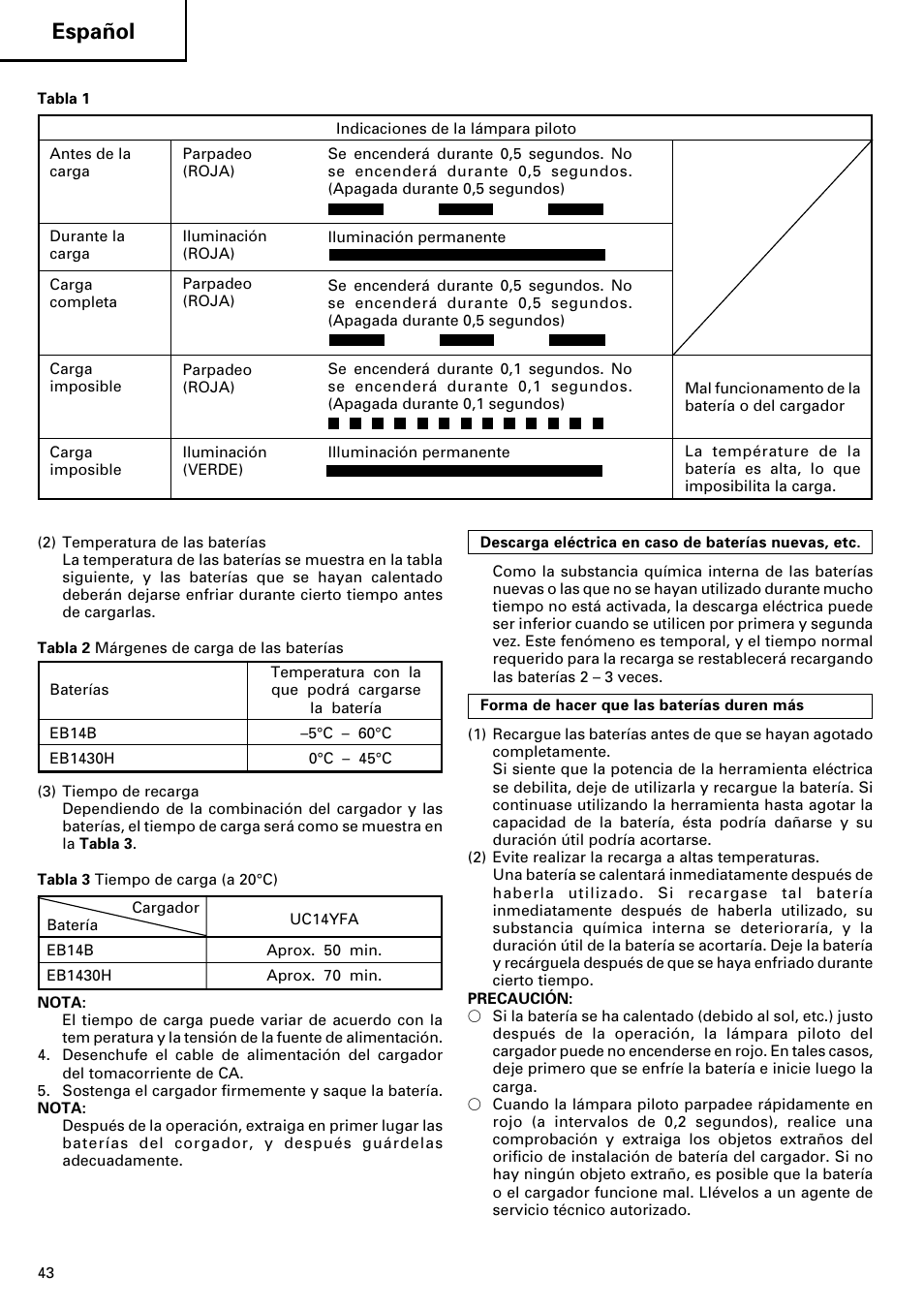 Español | InFocus WH14DM User Manual | Page 44 / 66