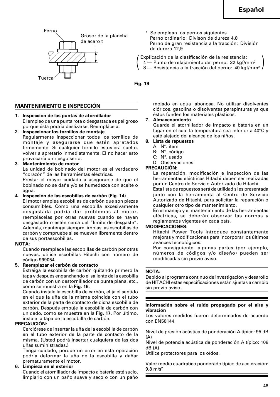 Español | InFocus WH14DM User Manual | Page 47 / 66