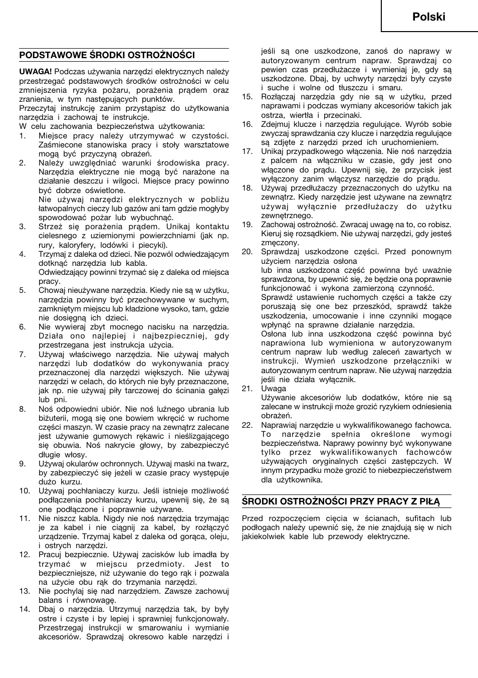 Polski | InFocus CR 13V User Manual | Page 23 / 54