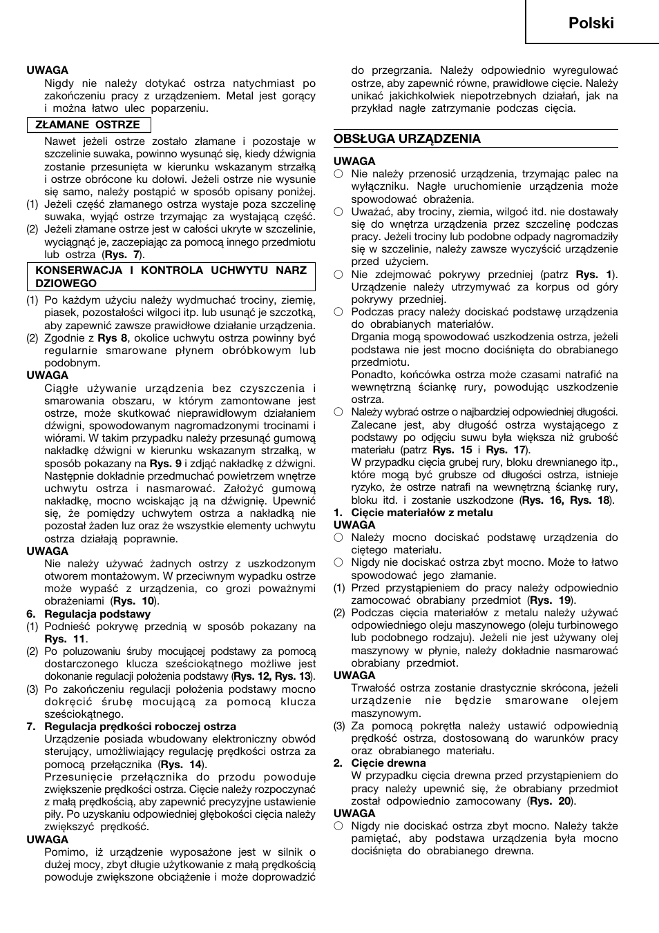 Polski | InFocus CR 13V User Manual | Page 25 / 54