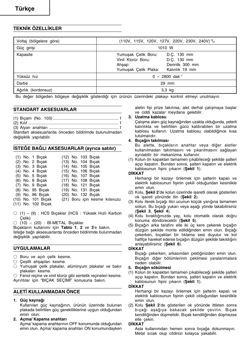 Türkçe | InFocus CR 13V User Manual | Page 40 / 54