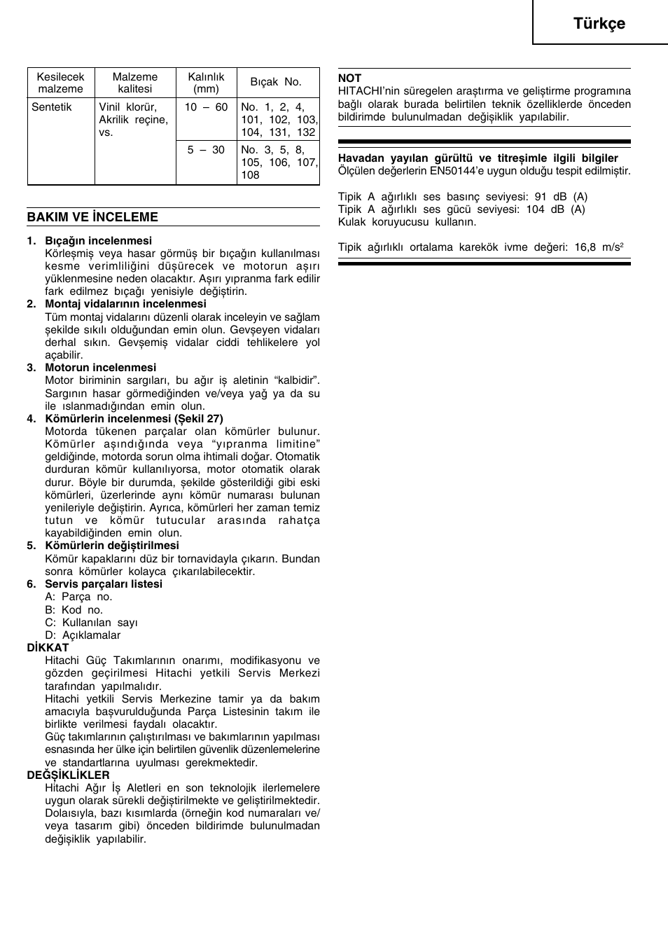 Türkçe | InFocus CR 13V User Manual | Page 43 / 54