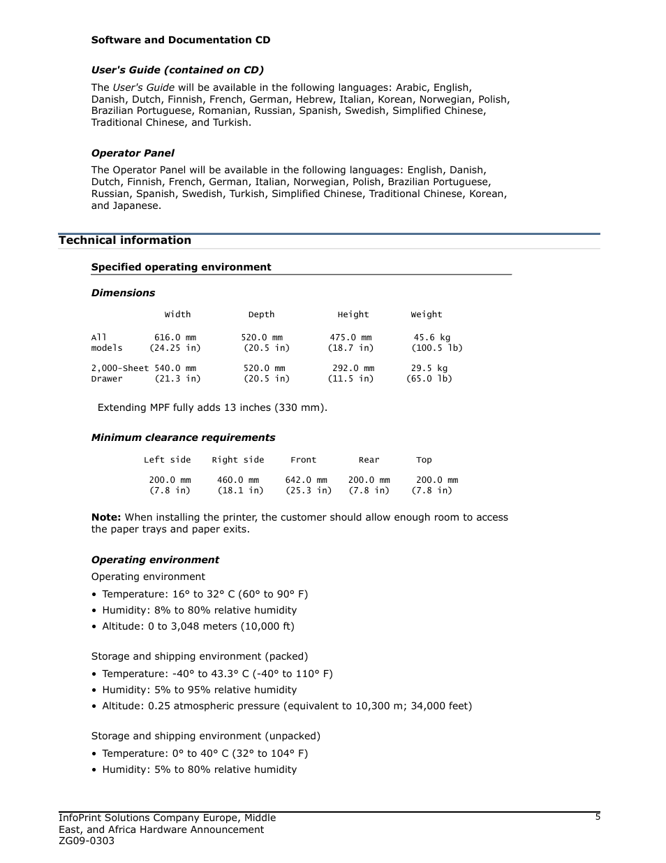 Technical information | IBM Ricoh 1985 User Manual | Page 5 / 12