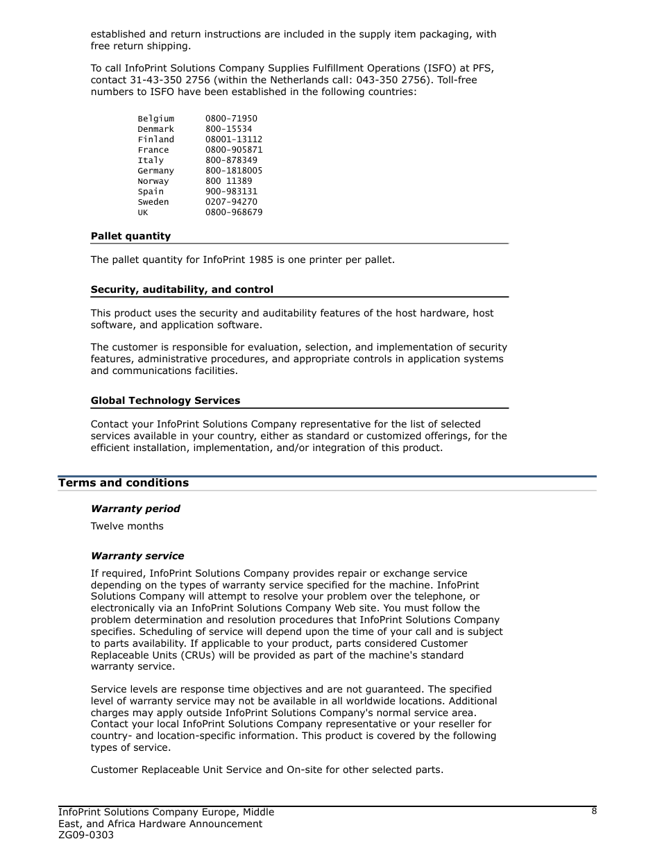 Terms and conditions | IBM Ricoh 1985 User Manual | Page 8 / 12