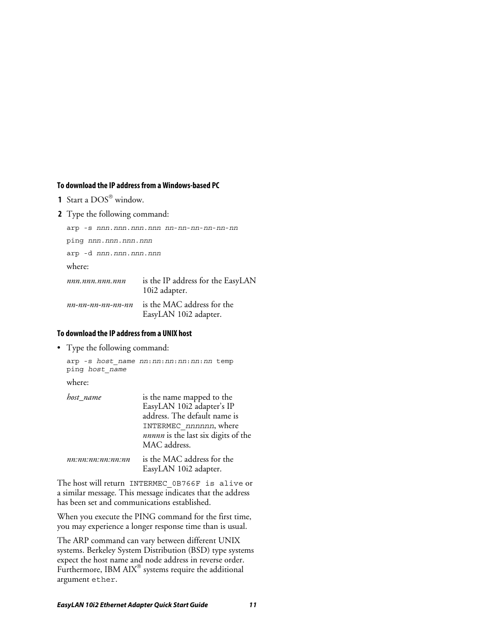 Intermec EASYLANTM 10I2 User Manual | Page 11 / 12