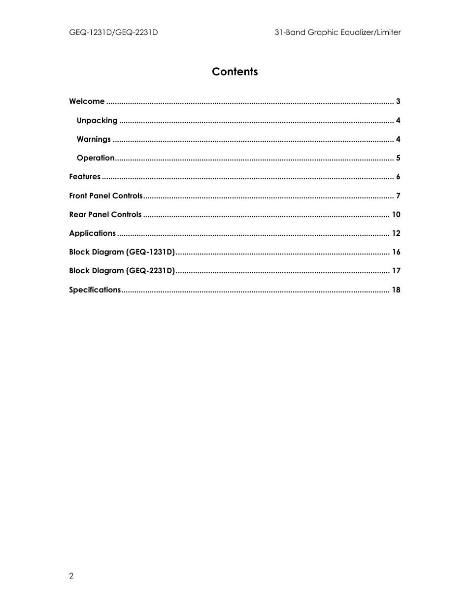 Intermec GEQ-2231D User Manual | Page 2 / 19