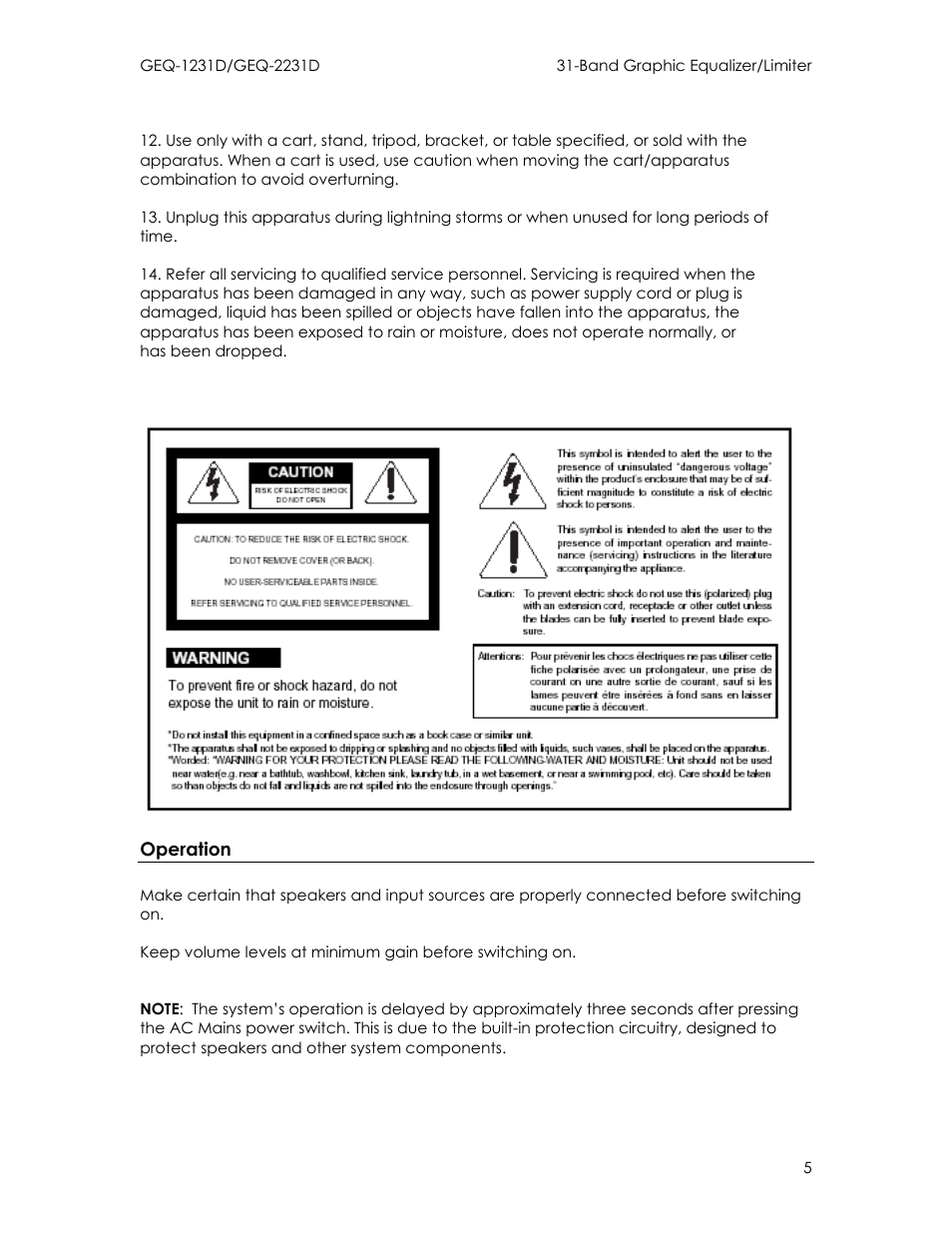 Operation | Intermec GEQ-2231D User Manual | Page 5 / 19