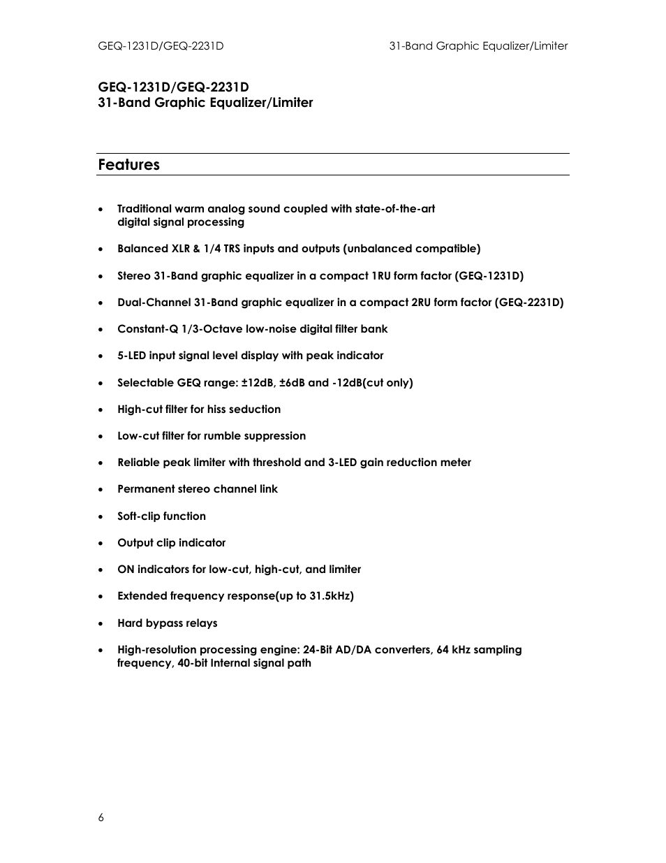 Features | Intermec GEQ-2231D User Manual | Page 6 / 19