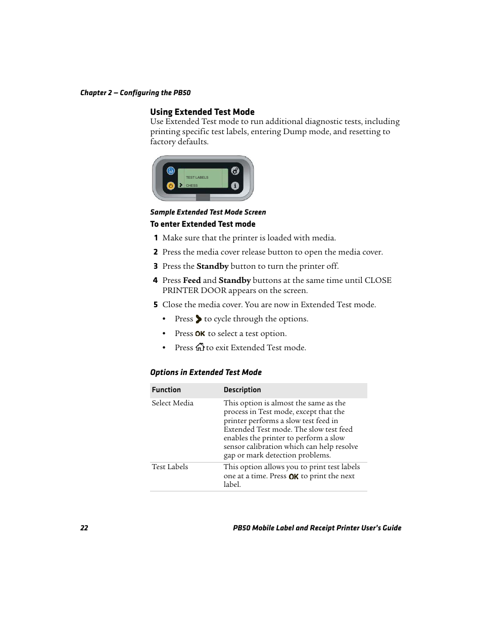 Intermec PB50 User Manual | Page 32 / 72