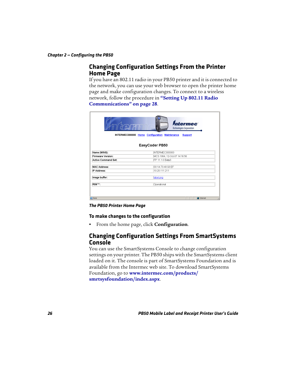 Intermec PB50 User Manual | Page 36 / 72