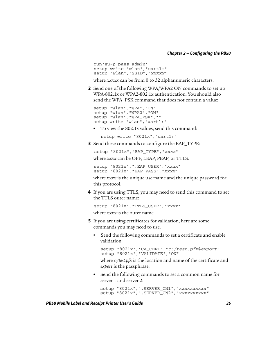 Intermec PB50 User Manual | Page 45 / 72