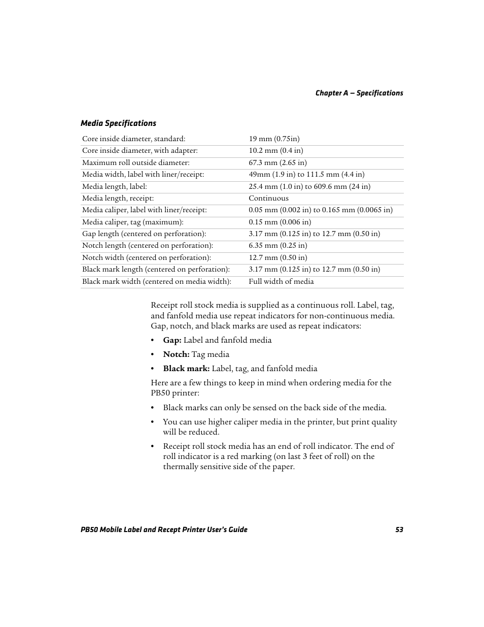 Intermec PB50 User Manual | Page 63 / 72