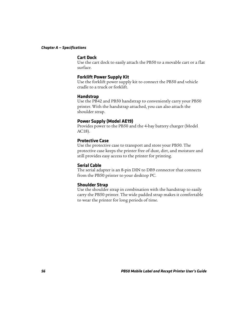 Intermec PB50 User Manual | Page 66 / 72