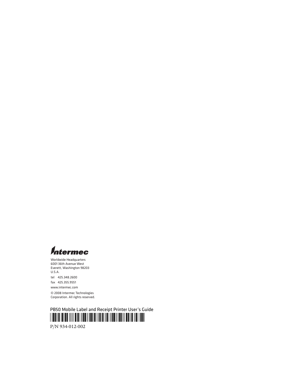Intermec PB50 User Manual | Page 72 / 72