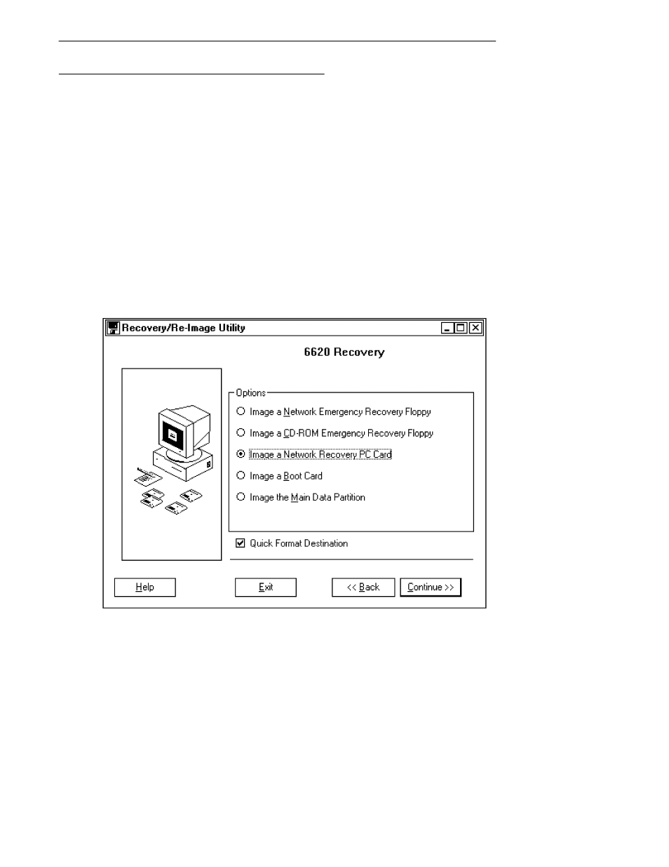 Preparing the network recovery pc card | Intermec 6620 User Manual | Page 78 / 146